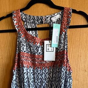 THML Black and Orange Patterned Dress